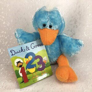 Duck and Goose 1 2 3 Board Book by Tad Hills + Commonwealth Stuffed Toy Duck 11"